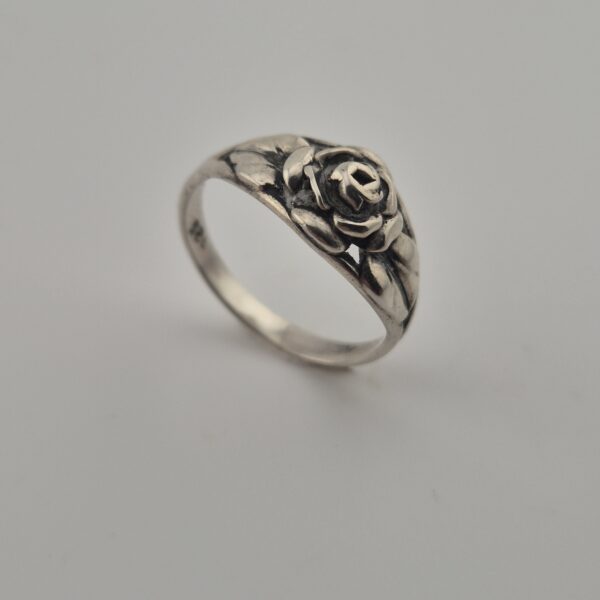Vintage Rozenring van 925 Sterling Zilver