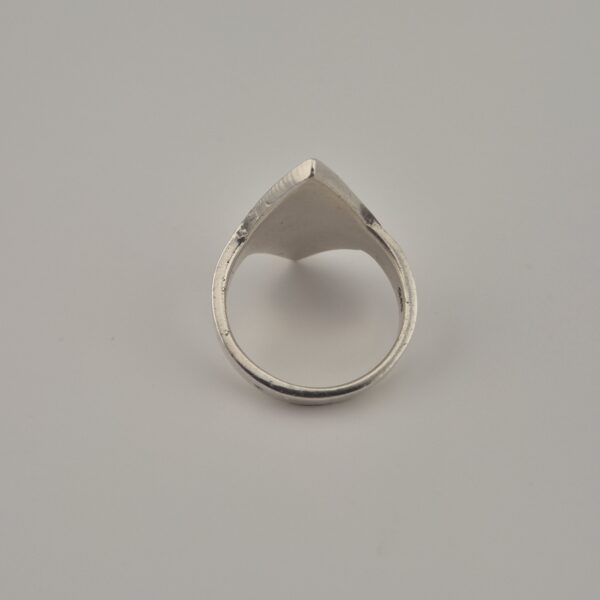 Vintage Ring van 925 Sterling Zilver met Meerkleurig Parelmoer Inleg