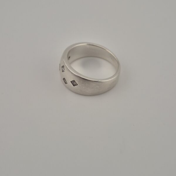 Vintage Bandring van 925 Sterling Zilver met Zirconia