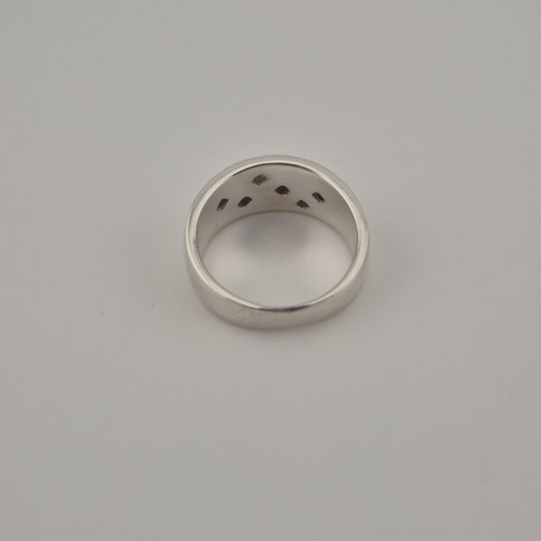Vintage Bandring van 925 Sterling Zilver met Zirconia