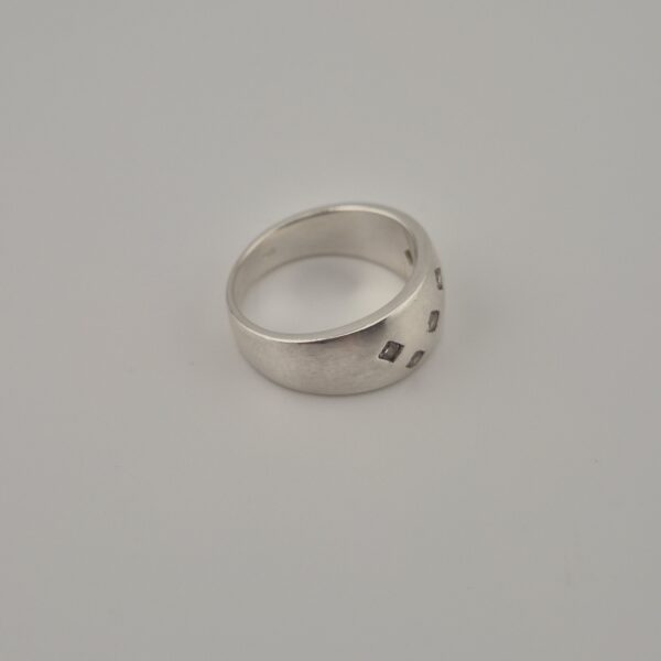 Vintage Bandring van 925 Sterling Zilver met Zirconia