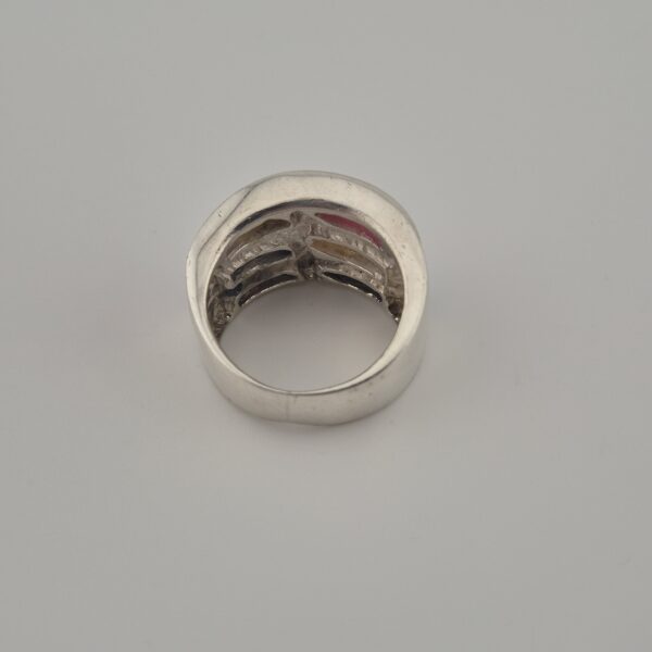 Vintage Ring van 925 Sterling Zilver met Parelmoer Inleg