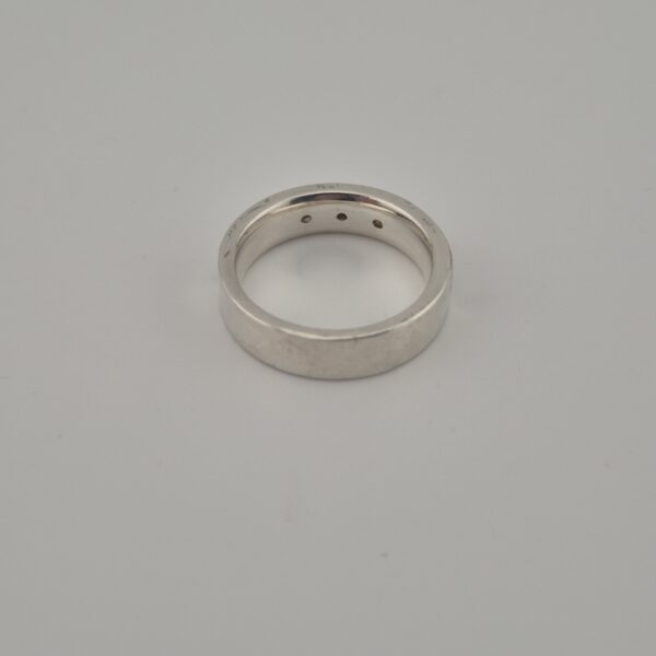 Vintage Ring van 925 Sterling Zilver met Drie Kristallen
