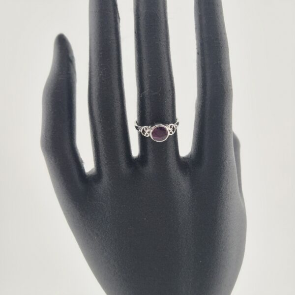 Vintage Ring van 925 Sterling Zilver met Amethist Cabochon