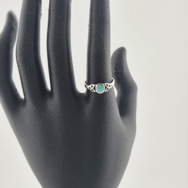 Vintage Ring van 925 Sterling Zilver met Turkoois Cabochon