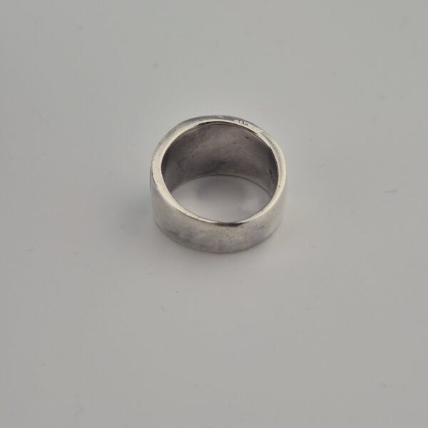 Vintage Statementring van 925 Sterling Zilver met Turkoois Inleg