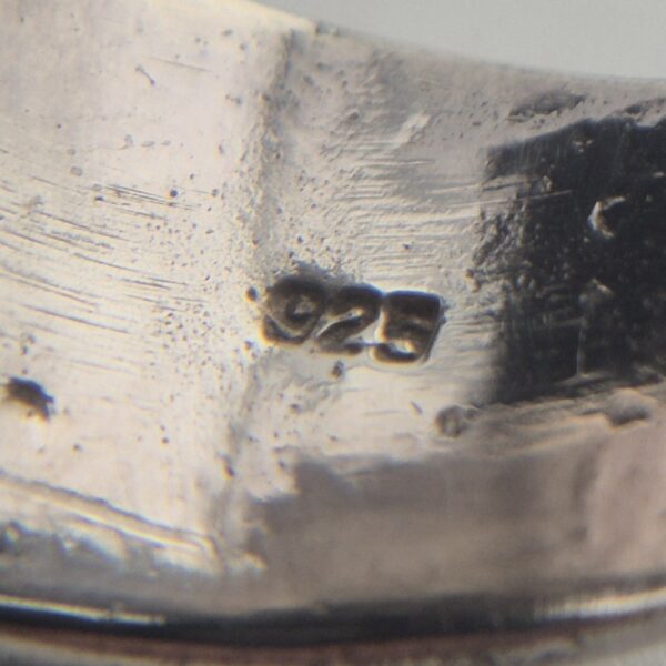Vintage Statementring van 925 Sterling Zilver met Turkoois Inleg