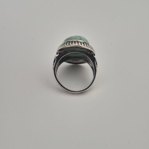 Vintage Statementring van 925 Sterling Zilver met Amazoniet