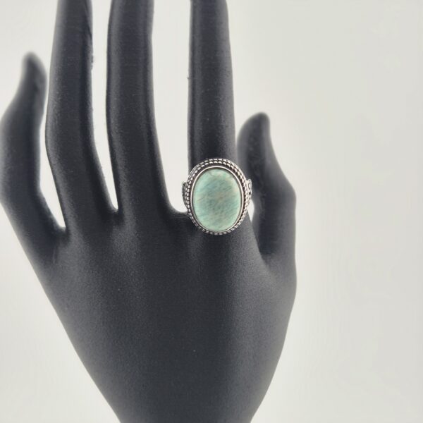 Vintage Statementring van 925 Sterling Zilver met Amazoniet