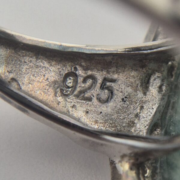 Vintage Statementring van 925 Sterling Zilver met Amazoniet