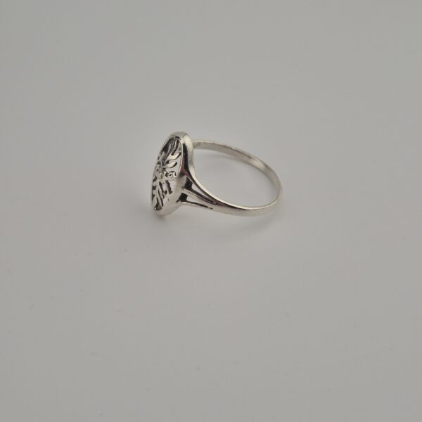 Vintage Florale Opengewerkte Ring van 925 Sterling Zilver