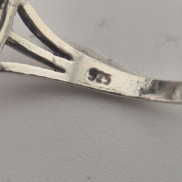 Vintage Florale Opengewerkte Ring van 925 Sterling Zilver