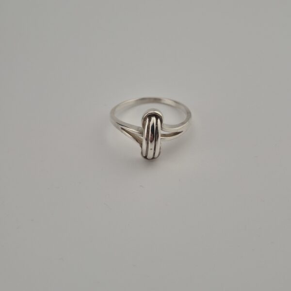 Vintage Modernistische Knoopring van 835 Zilver