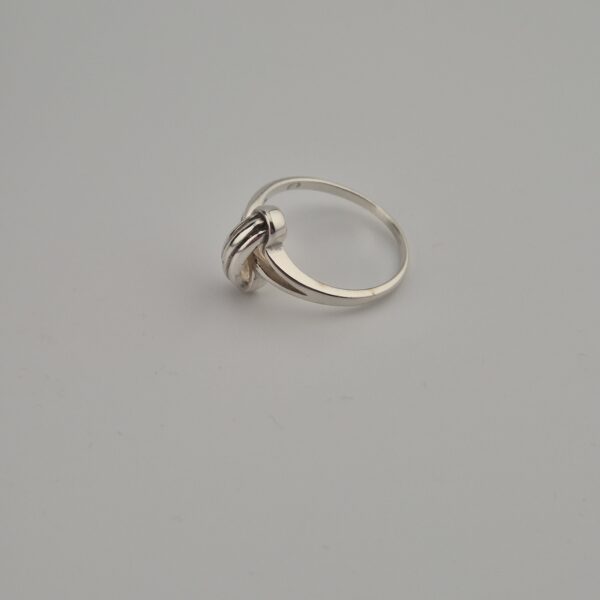 Vintage Modernistische Knoopring van 835 Zilver