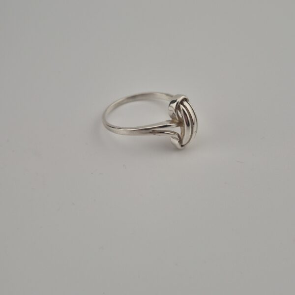 Vintage Modernistische Knoopring van 835 Zilver