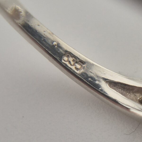 Vintage Modernistische Knoopring van 835 Zilver