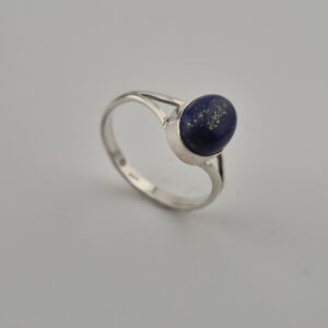 Vintage Ring van 925 Sterling Zilver met Lapis Lazuli Cabochon