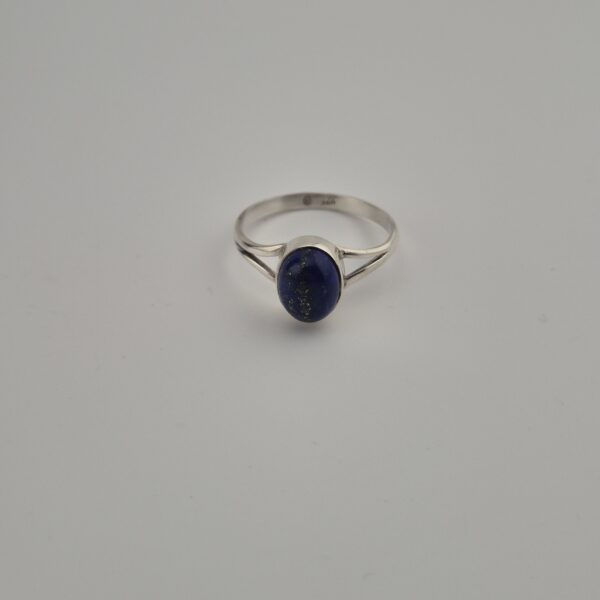 Vintage Ring van 925 Sterling Zilver met Lapis Lazuli Cabochon