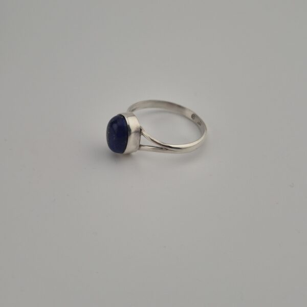 Vintage Ring van 925 Sterling Zilver met Lapis Lazuli Cabochon