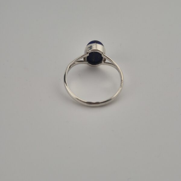 Vintage Ring van 925 Sterling Zilver met Lapis Lazuli Cabochon
