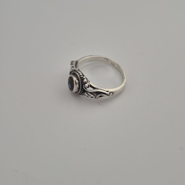 Vintage Florale Ring van 925 Sterling Zilver met Parelmoer