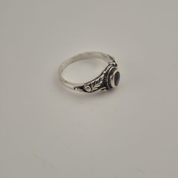Vintage Florale Ring van 925 Sterling Zilver met Parelmoer
