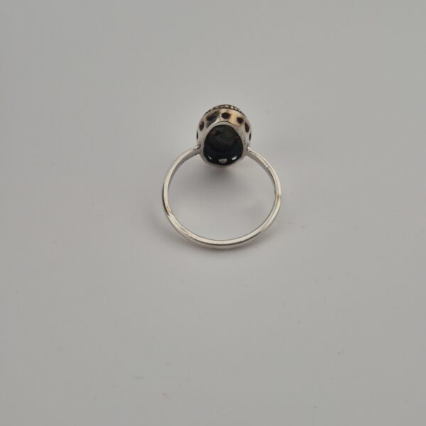 Vintage Ring van 925 Sterling Zilver met Parelmoer