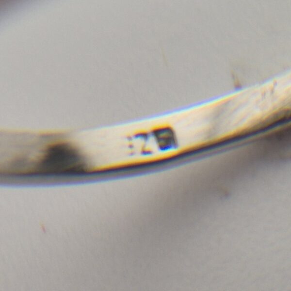 Vintage Ring van 925 Sterling Zilver met Parelmoer