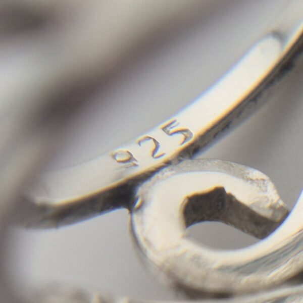 Vintage Statementring van 925 Sterling Zilver met Opengewerkte Spiralen