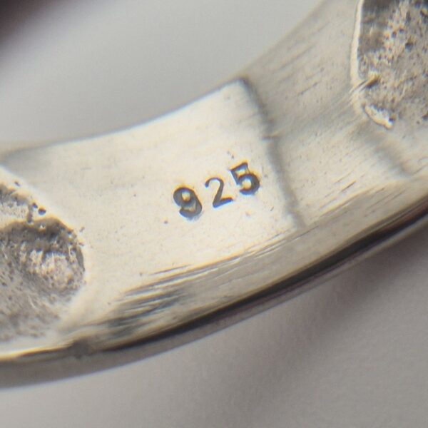 Vintage Ring van 925 Sterling Zilver met Roze Parelmoer Inleg