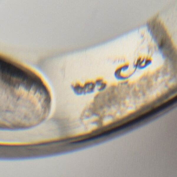 Vintage Ring van 925 Sterling Zilver met Parelmoer Inleg