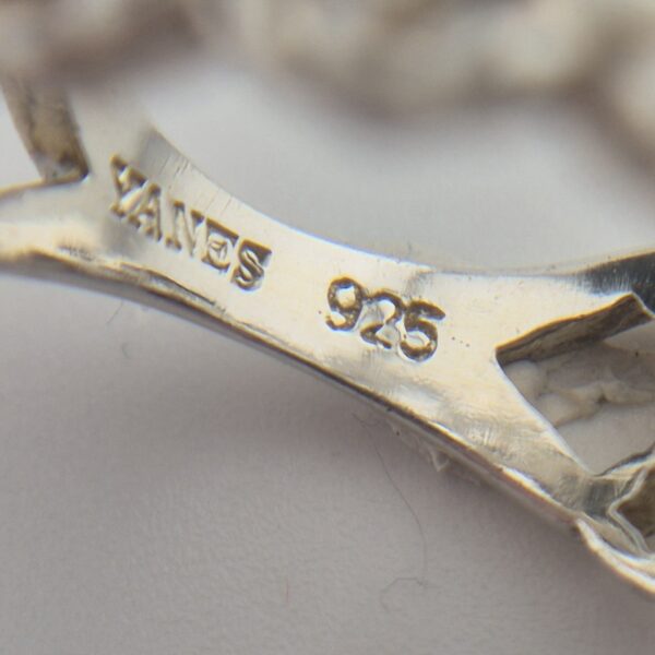 Vintage Ring van 925 Sterling Zilver met Gevlochten Zirconia
