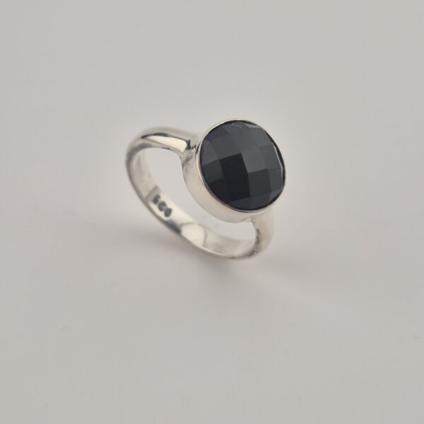 Vintage 925 Sterling Zilveren Ring met Onyx