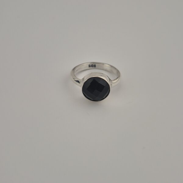 Vintage 925 Sterling Zilveren Ring met Onyx