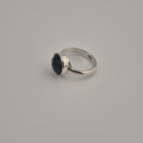 Vintage 925 Sterling Zilveren Ring met Onyx