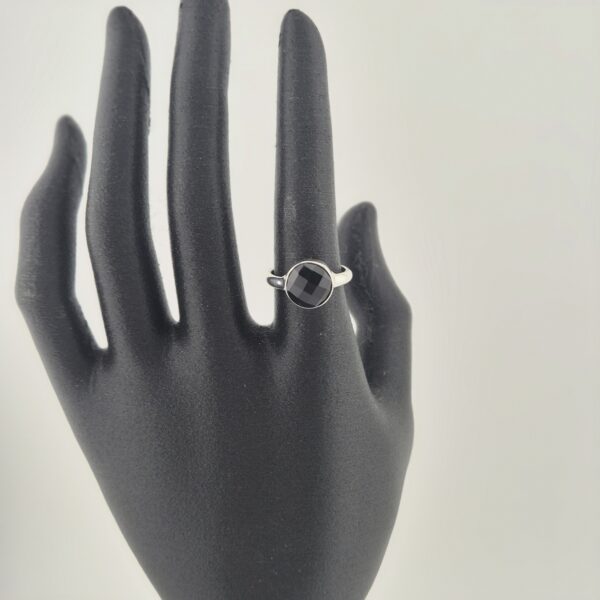 Vintage 925 Sterling Zilveren Ring met Onyx