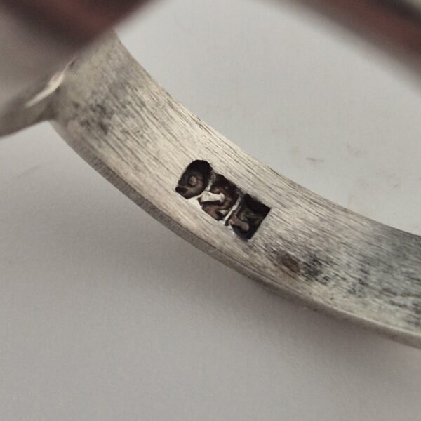 Vintage 925 Sterling Zilveren Ring met Ovaal Facetgeslepen Aquamarijn