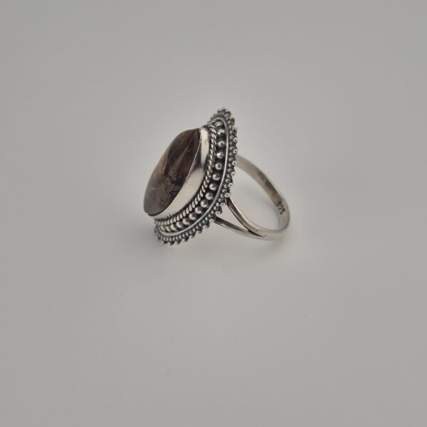 Vintage 925 Sterling Zilveren Ring met Gouden Rutielkwarts