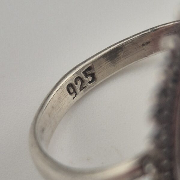 Vintage 925 Sterling Zilveren Ring met Gouden Rutielkwarts
