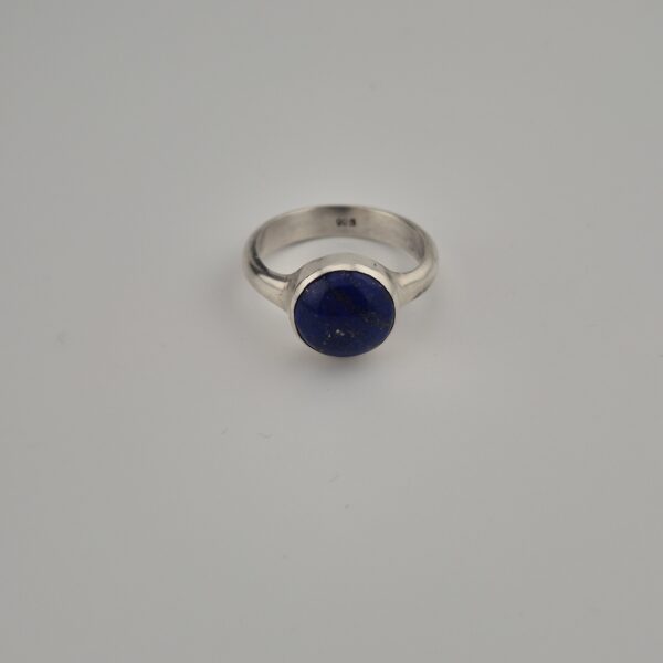 Vintage 925 Sterling Zilveren Ring met Lapis Lazuli Cabochon