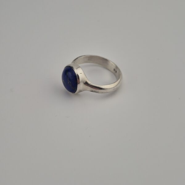 Vintage 925 Sterling Zilveren Ring met Lapis Lazuli Cabochon