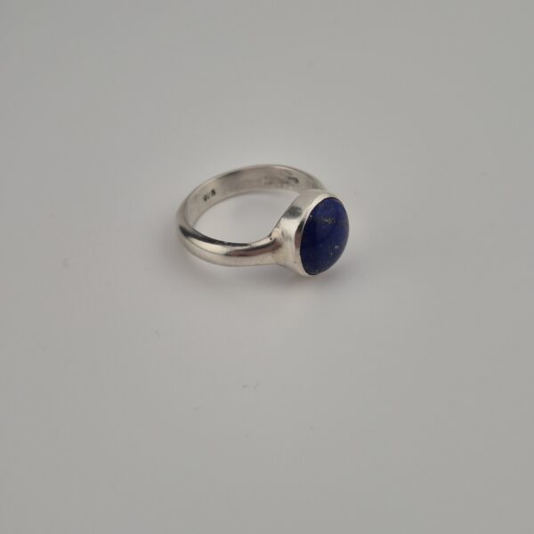 Vintage 925 Sterling Zilveren Ring met Lapis Lazuli Cabochon