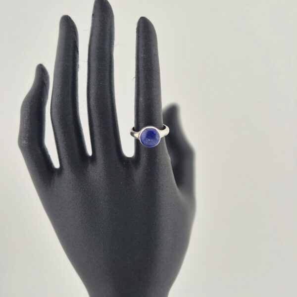 Vintage 925 Sterling Zilveren Ring met Lapis Lazuli Cabochon
