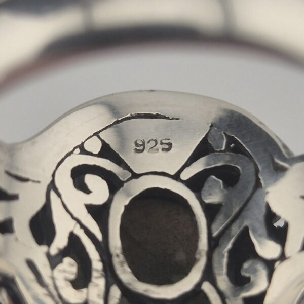 Vintage 925 Sterling Zilveren Ring met Labradoriet Cabochon